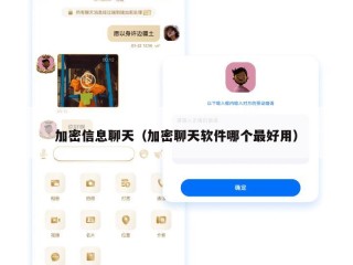 加密信息聊天（加密聊天软件哪个最好用）