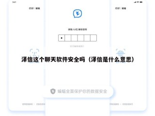 泽信这个聊天软件安全吗（泽信是什么意思）