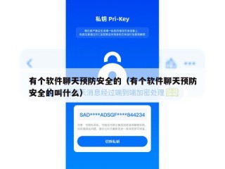 有个软件聊天预防安全的（有个软件聊天预防安全的叫什么）