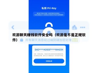 欢游聊天赚钱软件安全吗（欢游是不是正规软件）