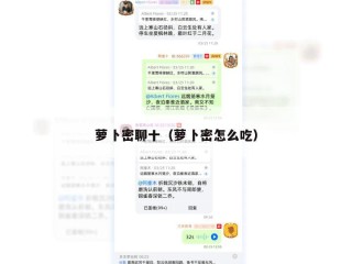 萝卜密聊十（萝卜密怎么吃）