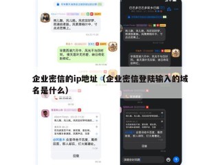 企业密信的ip地址（企业密信登陆输入的域名是什么）