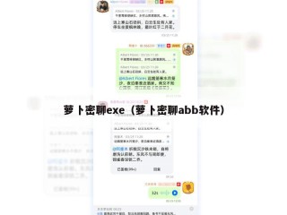 萝卜密聊exe（萝卜密聊abb软件）