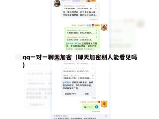 qq一对一聊天加密（聊天加密别人能看见吗）