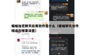 蝙蝠加密聊天应用软件是什么（蝙蝠聊天软件暗语在哪里设置）