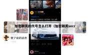 加密聊天的代号怎么打开（加密聊天secret）