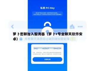 萝卜密聊加入服务器（萝卜+专业聊天软件安卓）