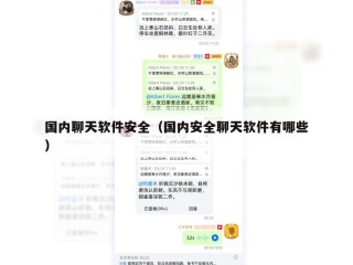 国内聊天软件安全（国内安全聊天软件有哪些）
