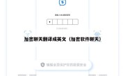 加密聊天翻译成英文（加密软件聊天）