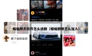蝙蝠聊天软件怎么进群（蝙蝠群聊怎么加入）