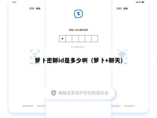 萝卜密聊id是多少啊（萝卜+聊天）