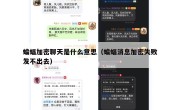 蝙蝠加密聊天是什么意思（蝙蝠消息加密失败发不出去）