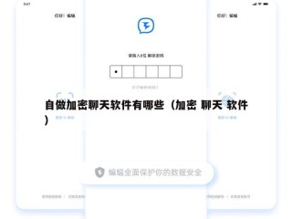 自做加密聊天软件有哪些（加密 聊天 软件）
