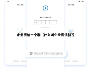 企业密信一个群（什么叫企业密信群?）