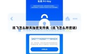 讯飞怎么聊天加密文件夹（讯飞怎么开密语）