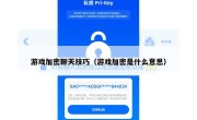 游戏加密聊天技巧（游戏加密是什么意思）