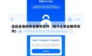 适应未来的安全聊天软件（有什么安全聊天软件）