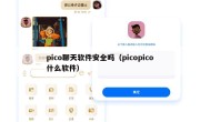 pico聊天软件安全吗（picopico什么软件）