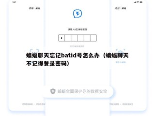 蝙蝠聊天忘记batid号怎么办（蝙蝠聊天不记得登录密码）