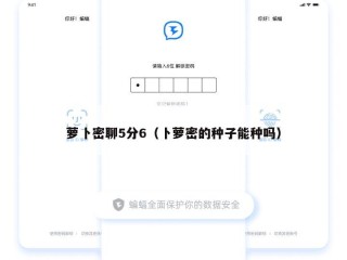 萝卜密聊5分6（卜萝密的种子能种吗）