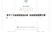 你下一个企业密信怎么填（企业密信官网下载）