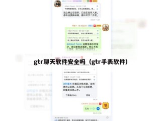 gtr聊天软件安全吗（gtr手表软件）