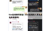 tim在线聊天安全（tim在线的人发消息会有提醒吗）