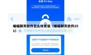 蝙蝠聊天软件怎么样安装（蝙蝠聊天软件251）