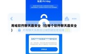 用啥软件聊天最安全（在哪个软件聊天最安全）