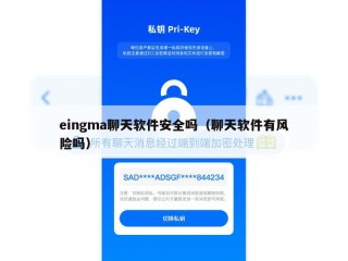eingma聊天软件安全吗（聊天软件有风险吗）