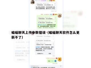 蝙蝠聊天上传参数错误（蝙蝠聊天软件怎么更新不了）