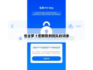 包含萝卜密聊凯利团队的词条