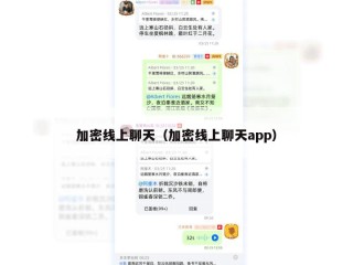 加密线上聊天（加密线上聊天app）