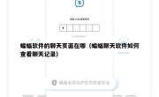 蝙蝠软件的聊天页面在哪（蝙蝠聊天软件如何查看聊天记录）
