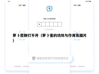 萝卜密聊打不开（萝卜蜜的功效与作用及图片）