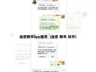 加密聊天app推荐（加密 聊天 软件）