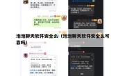 泡泡聊天软件安全么（泡泡聊天软件安全么可靠吗）