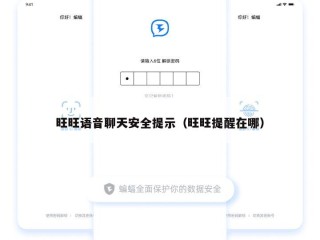 旺旺语音聊天安全提示（旺旺提醒在哪）