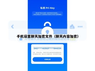手机设置聊天加密文件（聊天内容加密）