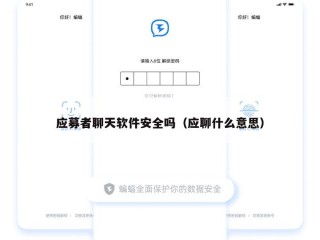 应募者聊天软件安全吗（应聊什么意思）