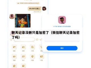 聊天记录没删只是加密了（微信聊天记录加密了吗）