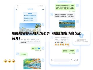 蝙蝠加密聊天加人怎么弄（蝙蝠加密消息怎么解开）