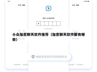 小众加密聊天软件推荐（加密聊天软件都有哪些）