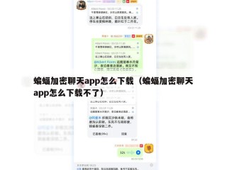蝙蝠加密聊天app怎么下载（蝙蝠加密聊天app怎么下载不了）