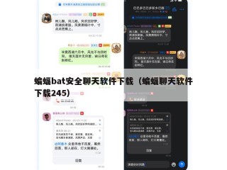 蝙蝠bat安全聊天软件下载（蝙蝠聊天软件下载245）