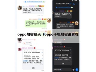 oppo加密聊天（oppo手机加密设置在哪）