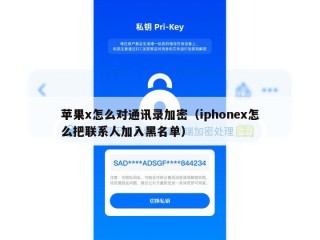 苹果x怎么对通讯录加密（iphonex怎么把联系人加入黑名单）