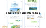 聊天哪个软件安全性（那些聊天软件比较安全）