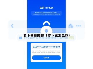 萝卜密聊图像（萝卜密怎么吃）