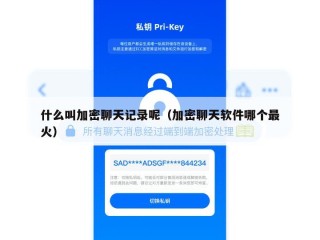 什么叫加密聊天记录呢（加密聊天软件哪个最火）